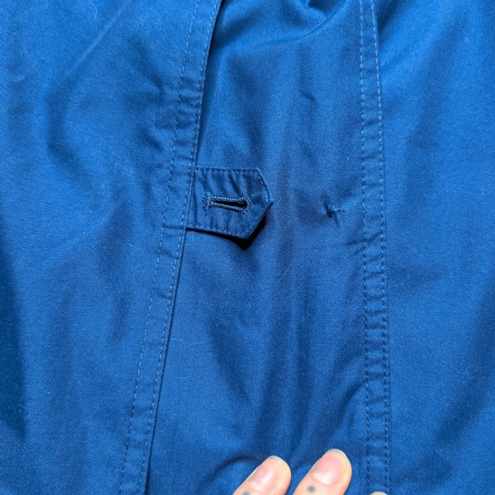 Lands' End‎ Women's Small Blue Trench Coat Button Up Lightweight - Picture 7 of 7